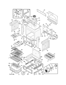 Body Diagram and Parts List for CGES3065KF6  Frigidaire Range