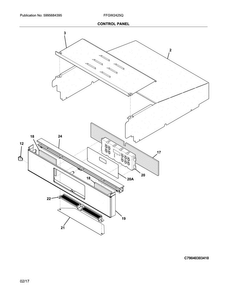Part Location Diagram of 5304504311 Frigidaire CONTROL PANEL