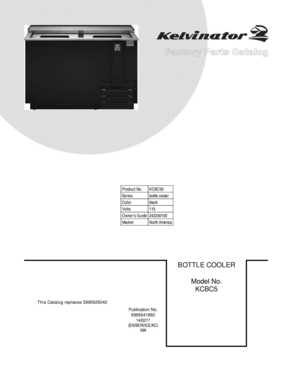 01 - COVER Diagram and Parts List for KCBC50  Frigidaire Refrigerator