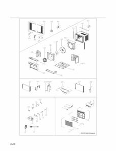 Recommended Spare Parts Diagram and Parts List for 25376180312  Kenmore Air Conditioner