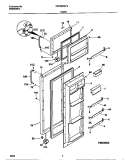 DOOR Diagram and Parts List for FRT22NRCW2  Frigidaire Refrigerator