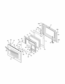 Door Diagram and Parts List for 79032613310  Kenmore Range