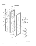FREEZER DOOR Diagram and Parts List for FRS26H5ASB5  Frigidaire Refrigerator