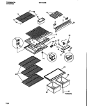 SHELVES, CONTROLS, DIVIDER, MULLION Diagram and Parts List for GRT17DRBW2  Gibson Refrigerator