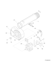 Motor Diagram and Parts List for FFQE5000QW1  Frigidaire Dryer