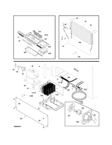 System Diagram and Parts List for FPRU19F8RFB  Frigidaire Refrigerator