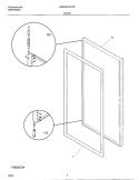 DOOR Diagram and Parts List for GDR22CWL2  Frigidaire Freezer