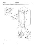 CABINET Diagram and Parts List for UL1293ECW9  Electrolux Freezer
