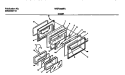DOOR Diagram and Parts List for WGF353BAWB  Frigidaire Range