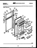 DOOR PARTS Diagram and Parts List for FPCE21TFW1  Frigidaire Refrigerator