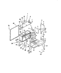 UPPER OVEN LINER, SHELF, ELEMENT Diagram and Parts List for REG638ML7  Frigidaire Range