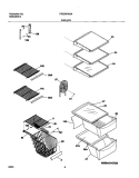 SHELVES Diagram and Parts List for FRS26KW3AW6  Frigidaire Refrigerator