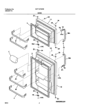Part Location Diagram of 218397501 Frigidaire Door Handle - White