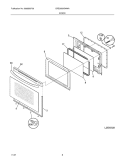 DOOR Diagram and Parts List for CRE3580GWWA  Crosley Range