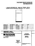 COVER Diagram and Parts List for MRT15CSEY4  Frigidaire Refrigerator