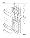 DOORS Diagram and Parts List for FRT21G4BW0  Frigidaire Refrigerator