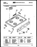 COOKTOP PARTS Diagram and Parts List for 32-1009-00-05  Tappan Range