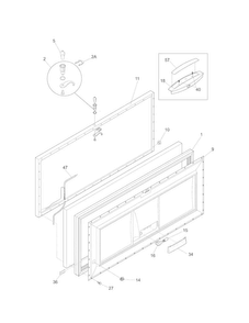 Door Diagram and Parts List for 2531692210A  Kenmore Freezer