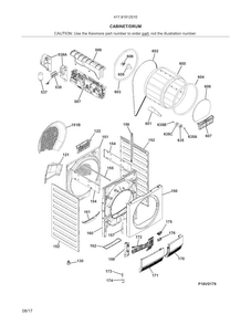 Cabinet/drum Diagram and Parts List for 41781912510  Kenmore Dryer