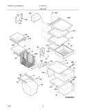 SHELVES Diagram and Parts List for GLHS237ZCQ2  Frigidaire Refrigerator