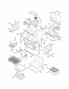 Body Diagram and Parts List for 79048784901  Kenmore Wall Oven