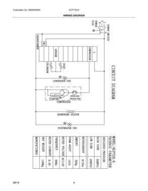 03 - WIRING DIAGRAM Diagram and Parts List for KCPT506  Frigidaire Miscellaneous
