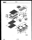 SHELVES AND SUPPORTS Diagram and Parts List for RT181TCW0  Frigidaire Refrigerator