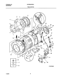 TUB & MOTOR Diagram and Parts List for GWTR645RHS0  Gibson Washer