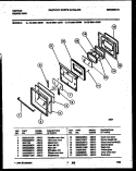 LOWER OVEN DOOR PARTS Diagram and Parts List for 72-3981-00-06  Tappan Range