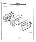 DOOR Diagram and Parts List for FEF336BGWB  Frigidaire Range