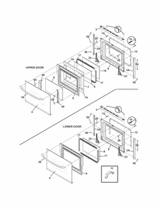 Doors Diagram and Parts List for 79047872405  Kenmore Wall Oven