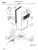 SYSTEM Diagram and Parts List for FRT18JRGD0  Frigidaire Refrigerator