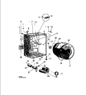 BODY & DRUM Diagram and Parts List for DE600JDV1  Frigidaire Dryer