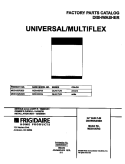 COVER Diagram and Parts List for MDB100RGW0  Frigidaire Dishwasher