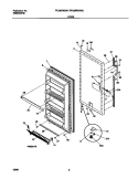 DOOR Diagram and Parts List for FFU20F9GW2  Frigidaire Freezer