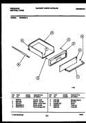 DRAWER PARTS Diagram and Parts List for GPG94BL2  Frigidaire Wall Oven