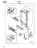 CABINET Diagram and Parts List for FFU14M8HW0  Frigidaire Freezer