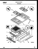 COOKTOP AND BROILER DRAWER PARTS Diagram and Parts List for CP303VC3D2  Frigidaire Range