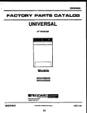 COVER Diagram and Parts List for MWX445MBWO  Frigidaire Washer