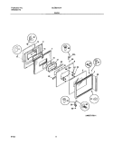 DOOR Diagram and Parts List for GLEB27S7ABA  Frigidaire Wall Oven