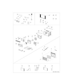 Recommended Spare Parts Diagram and Parts List for 25370181010  Kenmore Air Conditioner