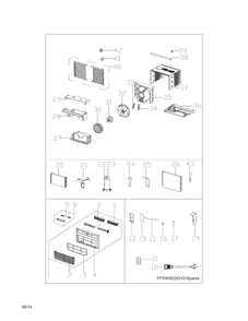 Recommended Spare Part Diagram and Parts List for FFRE08W3Q11  Frigidaire Air Conditioner