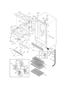 Cabinet Diagram and Parts List for KFS220RHY2  Kelvinator Freezer
