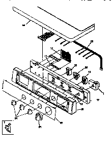 Controls/top Panel Diagram and Parts List for FSG747GC  Frigidaire Dryer