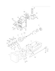 Ice Container Diagram and Parts List for FGHB2844LEB  Frigidaire Refrigerator