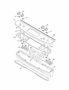 Backguard Diagram and Parts List for 79042513310  Kenmore Range