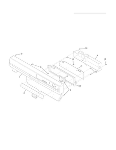 Control Panel Diagram and Parts List for FGBD2445NW1A  Frigidaire Dishwasher