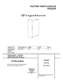 COVER Diagram and Parts List for MFU14F3GW8  Frigidaire Freezer