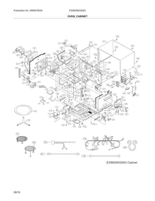 Oven,cabinet Diagram and Parts List for E30MO65GSSC  Electrolux Microwave