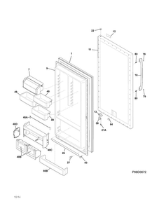Door Diagram and Parts List for EI32AR80QSA  Electrolux Refrigerator